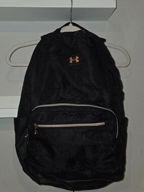 Under Armour Black Backpack with Orange Logo Accent